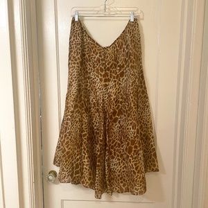 EUC Silk + Linen JONES NEW YORK Giraffe Print Skirt